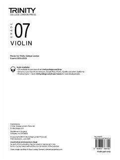 Trinity College London Violin Exam Pieces From 2020: Grade 7 (part only) - College London, Trinity