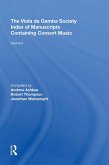 The Viola da Gamba Society Index of Manuscripts Containing Consort Music (eBook, PDF)
