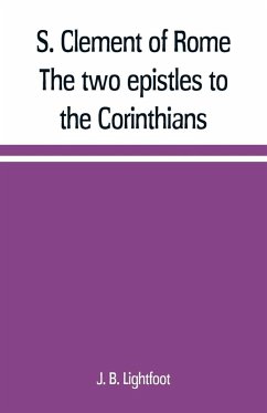 Cover S. Clement of Rome The two epistles to the Corinthians