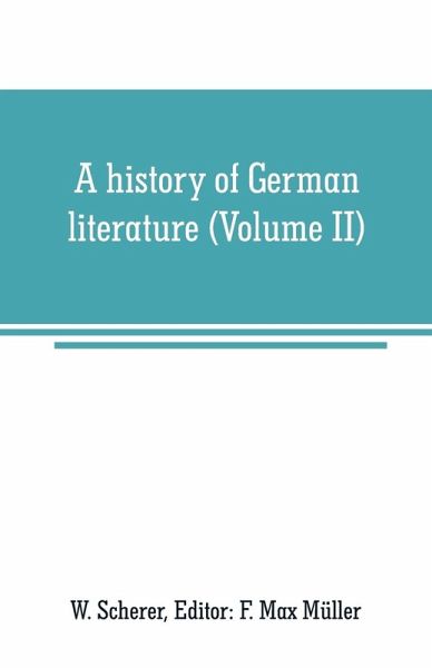 A history of German literature (Volume II)
