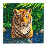 Craft Buddy CAK-A74 - Tiger Pool, 30x30cm Crystal Art Kit, Diamond Painting