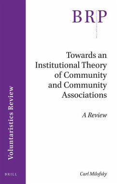 Towards an Institutional Theory of Community and Community Associations - Milofsky, Carl