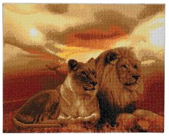 Craft Buddy CAK-A55 - Lions of the Savannah, 40x50cm Crystal Art Kit, Diamond Painting