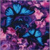 Craft Buddy CAK-AM1 - Blue Violet Butterflies, 30x30cm Crystal Art Kit, Diamond Painting
