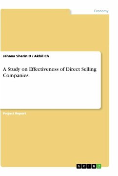 A Study on Effectiveness of Direct Selling Companies - Ch, Akhil;Sherin O, Jahana