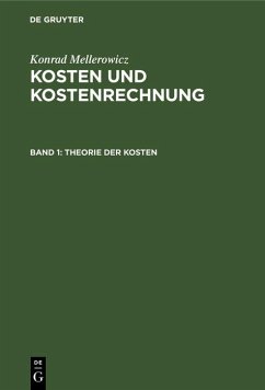 Theorie der Kosten (eBook, PDF) - Mellerowicz, Konrad