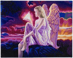 Cover Craft Buddy CAK-XLED8 - Angel Dusk, 40x50cm LED Crystal Art Kit, Diamond Painting