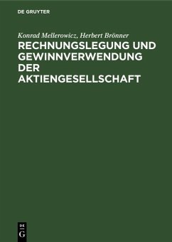 Cover Rechnungslegung und Gewinnverwendung der Aktiengesellschaft (eBook, PDF)