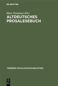 Cover Altdeutsches Prosalesebuch (eBook, PDF)