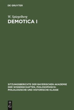 Demotica I - Spiegelberg, W.