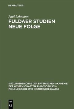 Fuldaer Studien Neue Folge - Lehmann, Paul