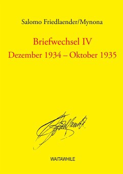 Briefwechsel IV - Friedlaender, Salomo