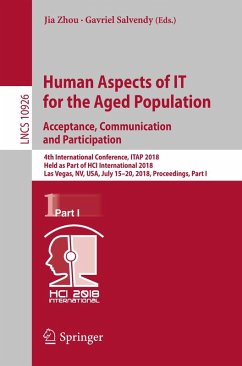 Human Aspects of IT for the Aged Population. Acceptance, Communication and Participation (eBook, PDF)