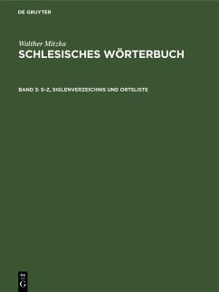 Cover S-Z, Siglenverzeichnis und Ortsliste (eBook, PDF)