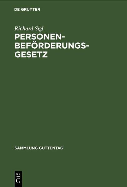 Personenbeförderungsgesetz (eBook, PDF) Personenbeförderungsgesetz (eBook, PDF)