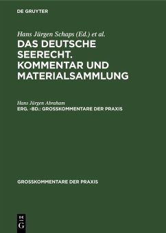 Cover Georg Abraham: Das deutsche Seerecht. Kommentar und Materialsammlung. Erg. -Bd. (eBook, PDF)
