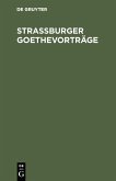 Straßburger Goethevorträge (eBook, PDF)