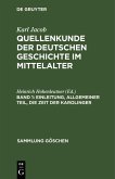 Einleitung, allgemeiner Teil, die Zeit der Karolinger (eBook, PDF)