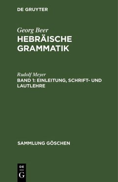Einleitung, Schrift- und Lautlehre (eBook, PDF) - Meyer, Rudolf