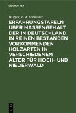 Erfahrungstafeln über Massengehalt der in Deutschland in reinen Beständen vorkommenden Holzarten in verschiedenem Alter für Hoch- und Niederwald (eBook, PDF)