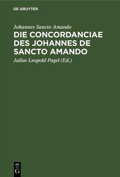 Cover Die Concordanciae des Johannes de Sancto Amando (eBook, PDF)