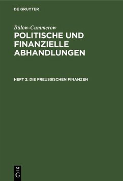 Die preußischen Finanzen (eBook, PDF) - Bülow-Cummerow