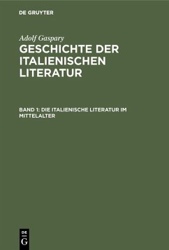 Cover Die italienische Literatur im Mittelalter (eBook, PDF)