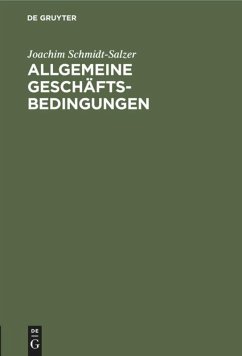 Allgemeine Geschäftsbedingungen - Schmidt-Salzer, Joachim