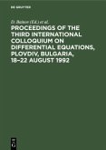 Proceedings of the Third International Colloquium on Differential Equations, Plovdiv, Bulgaria, 18¿22 August 1992