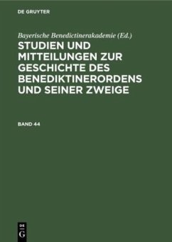 Cover Studien und Mitteilungen zur Geschichte des Benediktinerordens und seiner Zweige. Band 44
