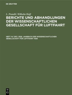 Jahrbuch der Wissenschaftlichen Gesellschaft für Luftfahrt 1926 - Prandtl, L.;Hoff, Wilhelm