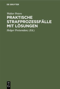 Cover Praktische Strafprozeßfälle mit Lösungen
