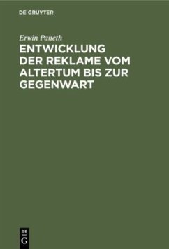 Cover Entwicklung der Reklame vom Altertum bis zur Gegenwart