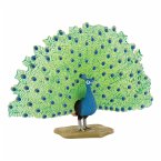 Bullyland 69390 - Pfau, ca. 13 cm, Spielfigur, Tierfigur,