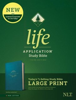 NLT Life Application Study Bible, Third Edition, Large Print (Leatherlike, Teal Blue)
