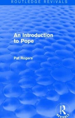 An Introduction to Pope (Routledge Revivals) - Rogers, Pat