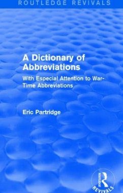 A Dictionary of Abbreviations - Partridge, Eric