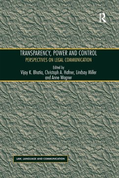 Transparency, Power, and Control - Hafner, Christoph A; Wagner, Anne