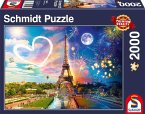 Schmidt 58941 - Paris, Tag und Nacht, Puzzle, 2000 Teile
