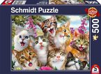 Schmidt 58391 - Katzen-Selfie, Puzzle 500 Teile