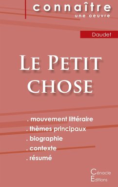 Fiche de lecture Le Petit chose de Alphonse Daudet (Analyse littéraire de référence et résumé complet) - Daudet, Alphonse