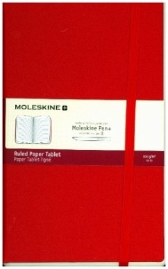 Moleskine Papertablet Large, A5, Liniert, Hard Cover, Scharlachrot