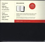 Moleskine Cahier Studien - Notizheft XXL, 2er Set, Liniert, Kartoneinband, Schwarz, Cranberry Rot