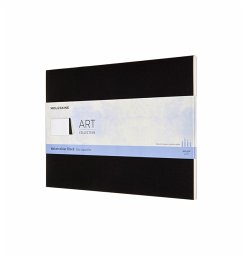 Moleskine Wasserfarbblock 23x31, 200G-Aquarellpapier, Soft Cover, Schwarz