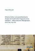 Kritische Edition und sprachhistorische Analyse der Innsbrucker Fragmente eines hebräisch-altfranzösischen Bibelglossars