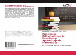 Principales Dificultades en la Enseñanza- Aprendizaje de Matemática - García de Rosario, Rocío Herminia;Rosario, Faier E.