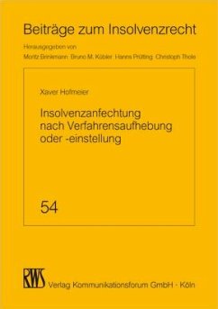 Cover Insolvenzanfechtung nach Verfahrensaufhebung oder -einstellung (eBook, ePUB)