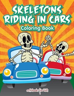 Skeletons Riding in Cars Coloring Book - For Kids, Activibooks
