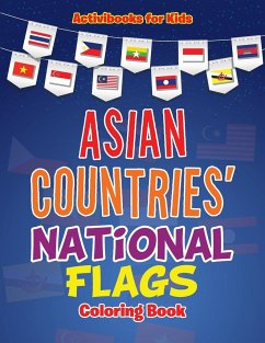 Asian Countries' National Flags Coloring Book - For Kids, Activibooks