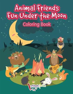 Animal Friends Fun Under the Moon Coloring Book - For Kids, Activibooks